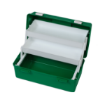 green first aid tool box
