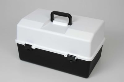 6 Cantilever Tray First Aid Box - Black/White