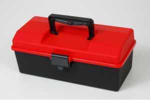 Mini Tool Box - No Tray - Red/Black