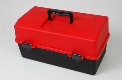Medium Tool Box - No Tray - Red/Black
