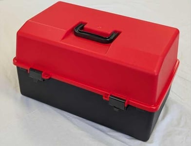 Large Tool Box - No Tray - Red/Black