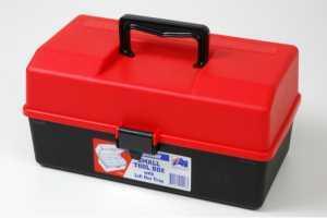Small Tool Box - With Liftout Tray - Red/Black