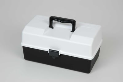 Small First Aid Box - With Liftout Tray - Black/White