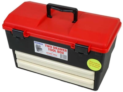 2 Drawer Tool Box - Red/Black