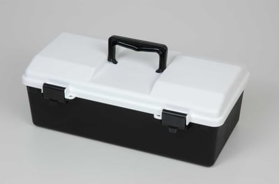 Medium First Aid Box - With Liftout tray - Black/White