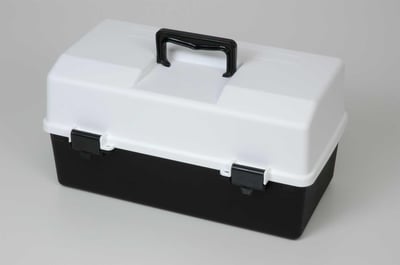 2 Tray First Aid Box - Black/White
